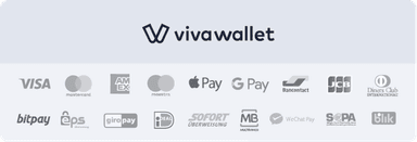 Ασφαλείς πληρωμές μέσω Viva Wallet — Visa, Mastercard, Maestro, Amex, Apple Pay, Google Pay