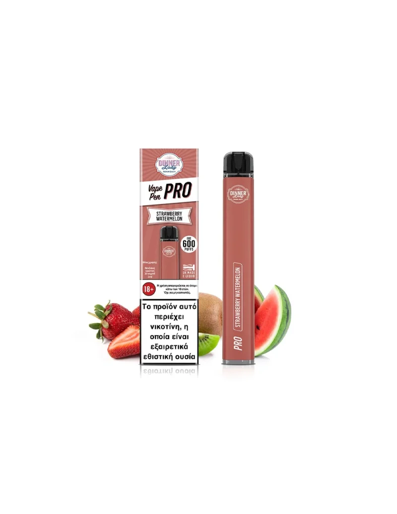 Dinner lady Vape Pen Pro Strawberry Watermelon 2ml 20mg, 0mg