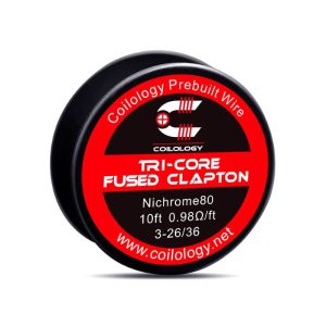 COILOLOGY NI80 TRI-CORE FUSED CLAPTON WIRE 3-26/36