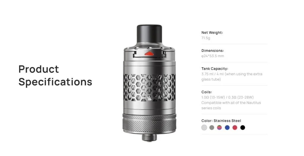 Aspire Nautilus 3S 4ml (24mm) 8 32977 Aspire Nautilus 3S 4ml (24mm)