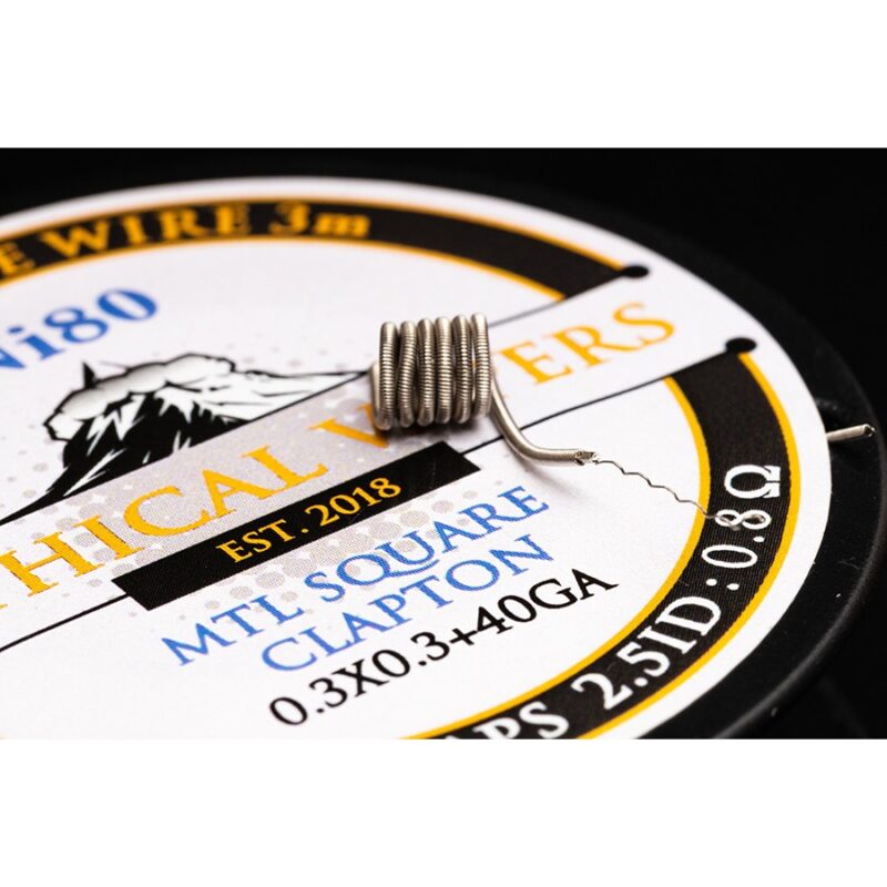 Mythical Vapers Σύρμα MTL Square Clapton Ni80 0.3x0.3+40GA 3m - Image 2