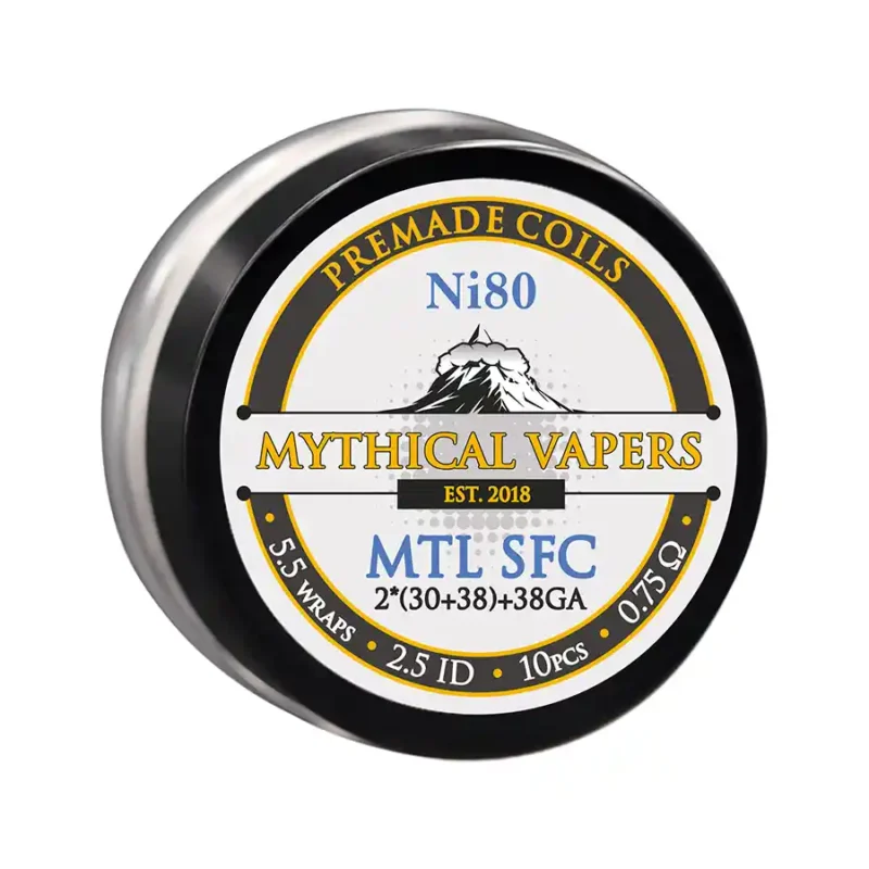 Mythical Vapers MTL Staggered Fused Clapton Ni80 ~ 0.75 ohm
