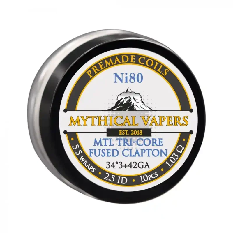 Mythical Vapers MTL Tri-core Fused Clapton Ni80 ~ 1.03 ohm