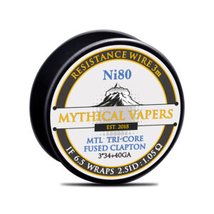 Mythical Vapers Σύρμα MTL Tri-Core Fused Clapton Ni80 3*34+40GA 3m