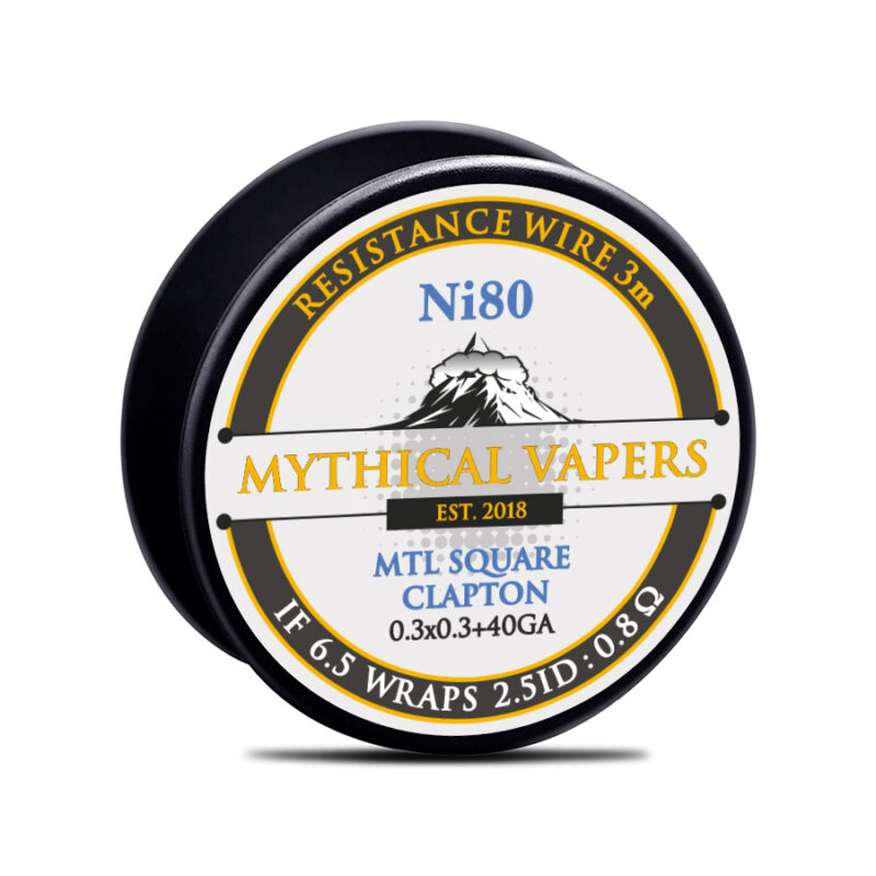 Mythical Vapers Σύρμα MTL Square Clapton Ni80 0.3x0.3+40GA 3m