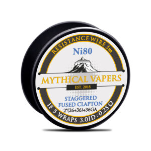 Mythical Vapers Σύρμα Staggered Fused Clapton Ni80 2*(26GA+32GA)+32GA 3m