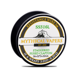 Mythical Vapers Σύρμα Staggered Fused Clapton SS316 2*(26GA+32GA)+32GA 3m