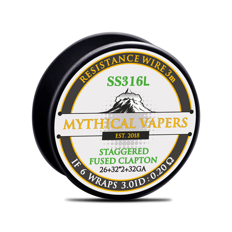 Mythical Vapers Σύρμα Staggered Fused Clapton SS316 2*(26GA+32GA)+32GA 3m