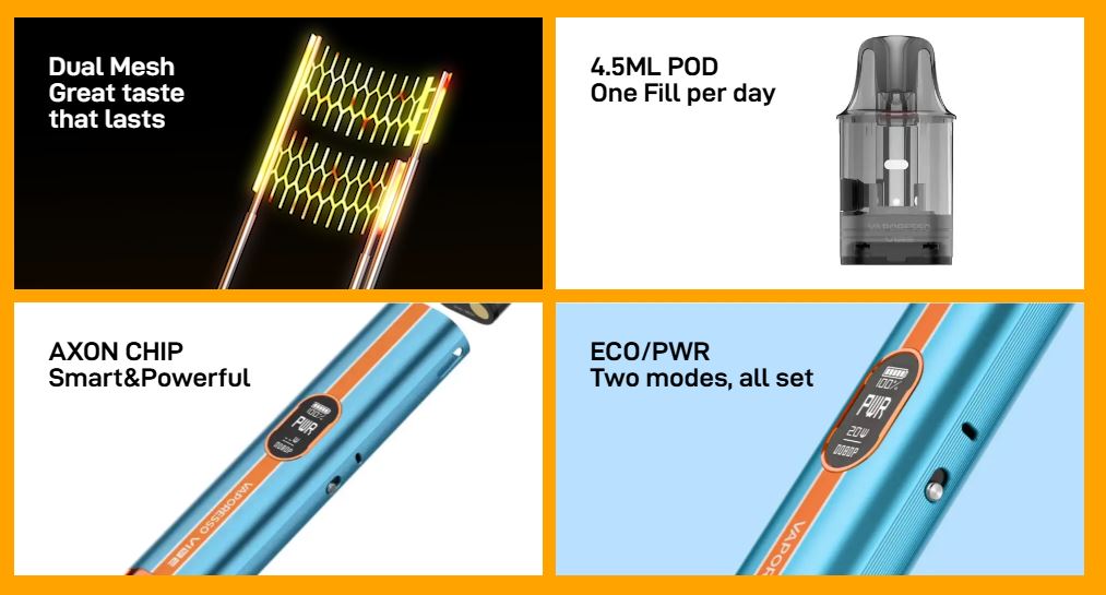 41000 Vaporesso Vibe 1100mAh 4.5ml Pod Kit