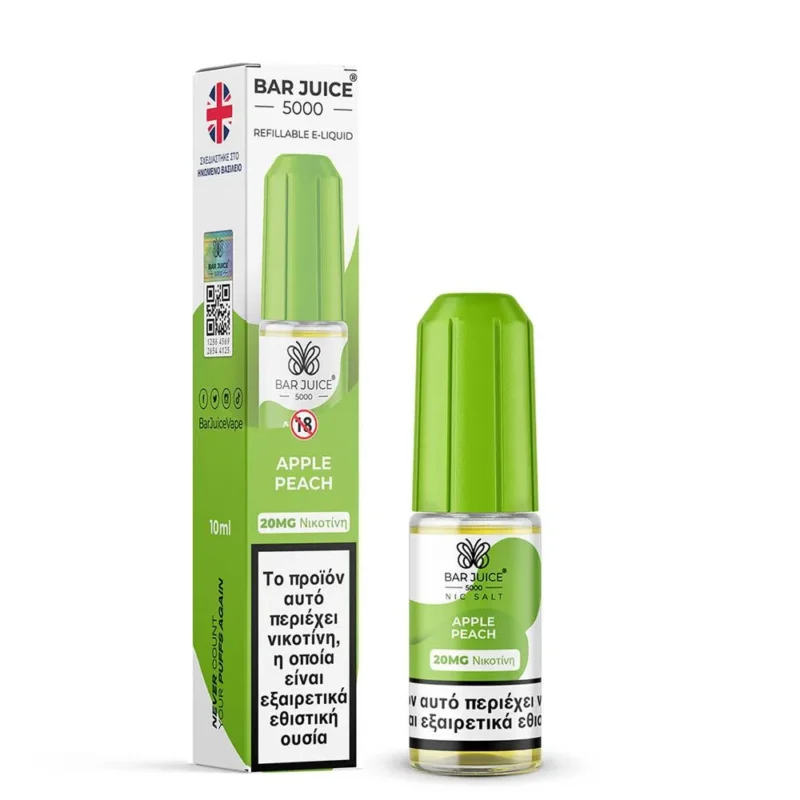 Bar Juice 5000 Nic Salts Apple Peach 10ml 20mg