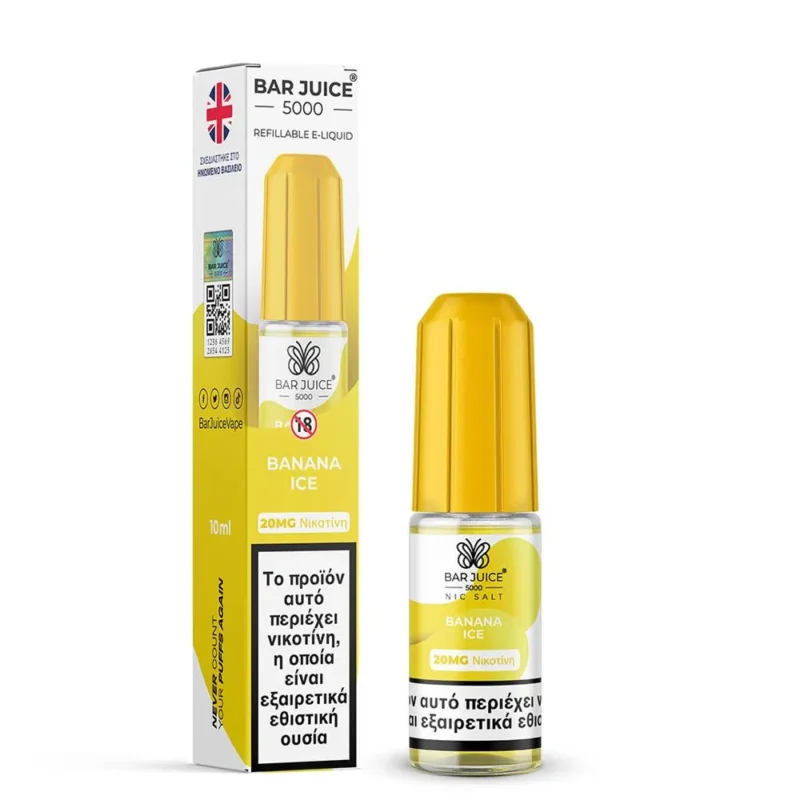 Bar Juice 5000 Nic Salts Banana Ice 10ml 20mg