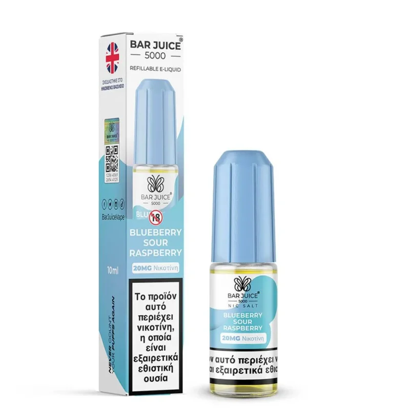 Bar Juice 5000 Nic Salts Blueberry Sour Raspberry 10ml 20mg