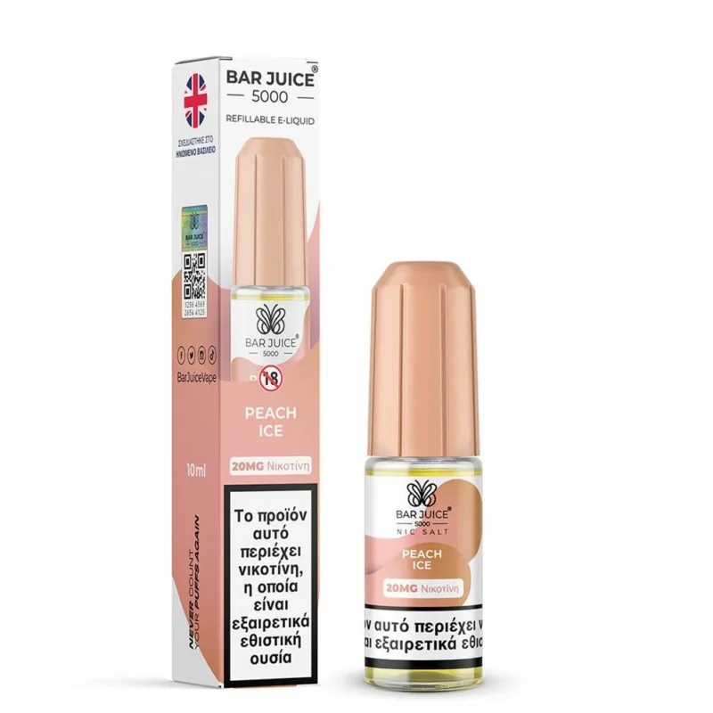 Bar Juice 5000 Nic Salts Peach Ice 10ml 20mg