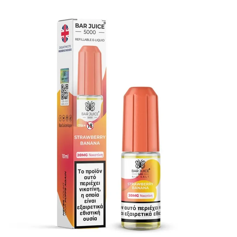 Bar Juice 5000 Nic Salts Strawberry Banana 10ml 20mg
