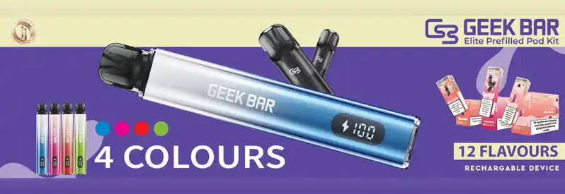 παρουσιαζει το geek bar με φρουτενιες γευσεις
