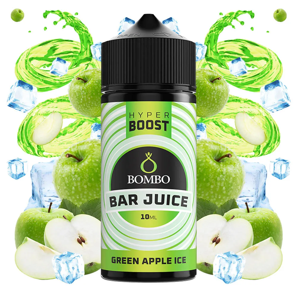 Bombo Bar Juice Hyper Boost Green Apple Ice 10ml/120ml