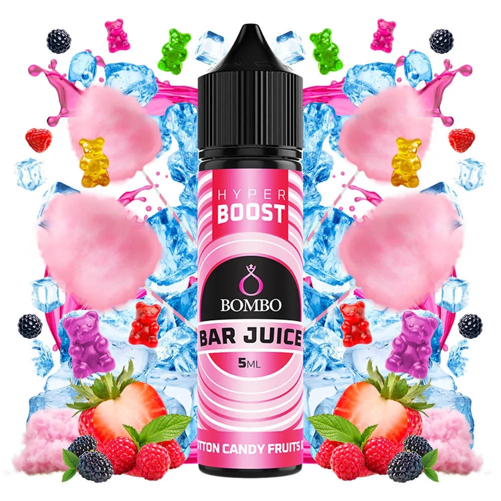Bombo Bar Juice Hyper Boost Cotton Candy Fruits Ice 5ml / 60ml 1 Bombo Bar Juice Hyper Boost Cotton Candy Fruits Ice 5ml / 60ml