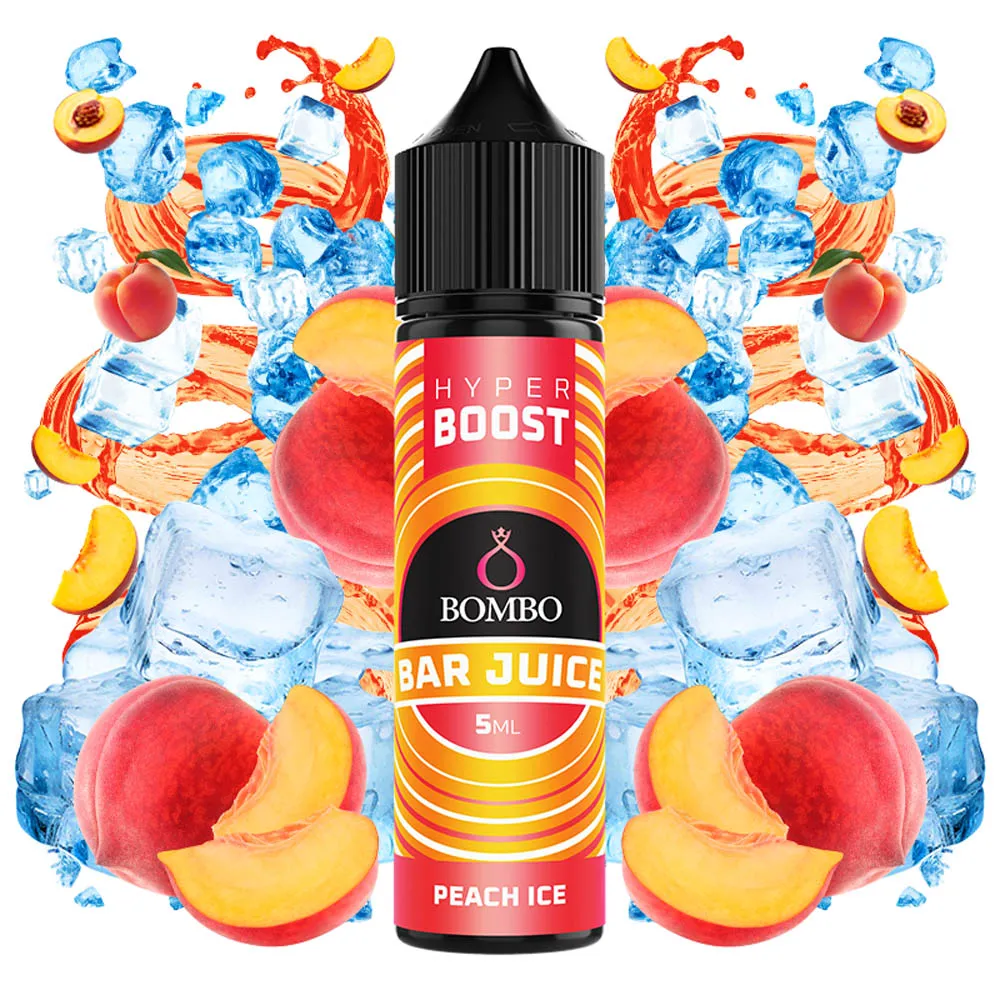 Bombo Bar Juice Hyper Boost Peach Ice 5ml / 60ml 1 Bombo Bar Juice Hyper Boost Peach Ice 5ml / 60ml