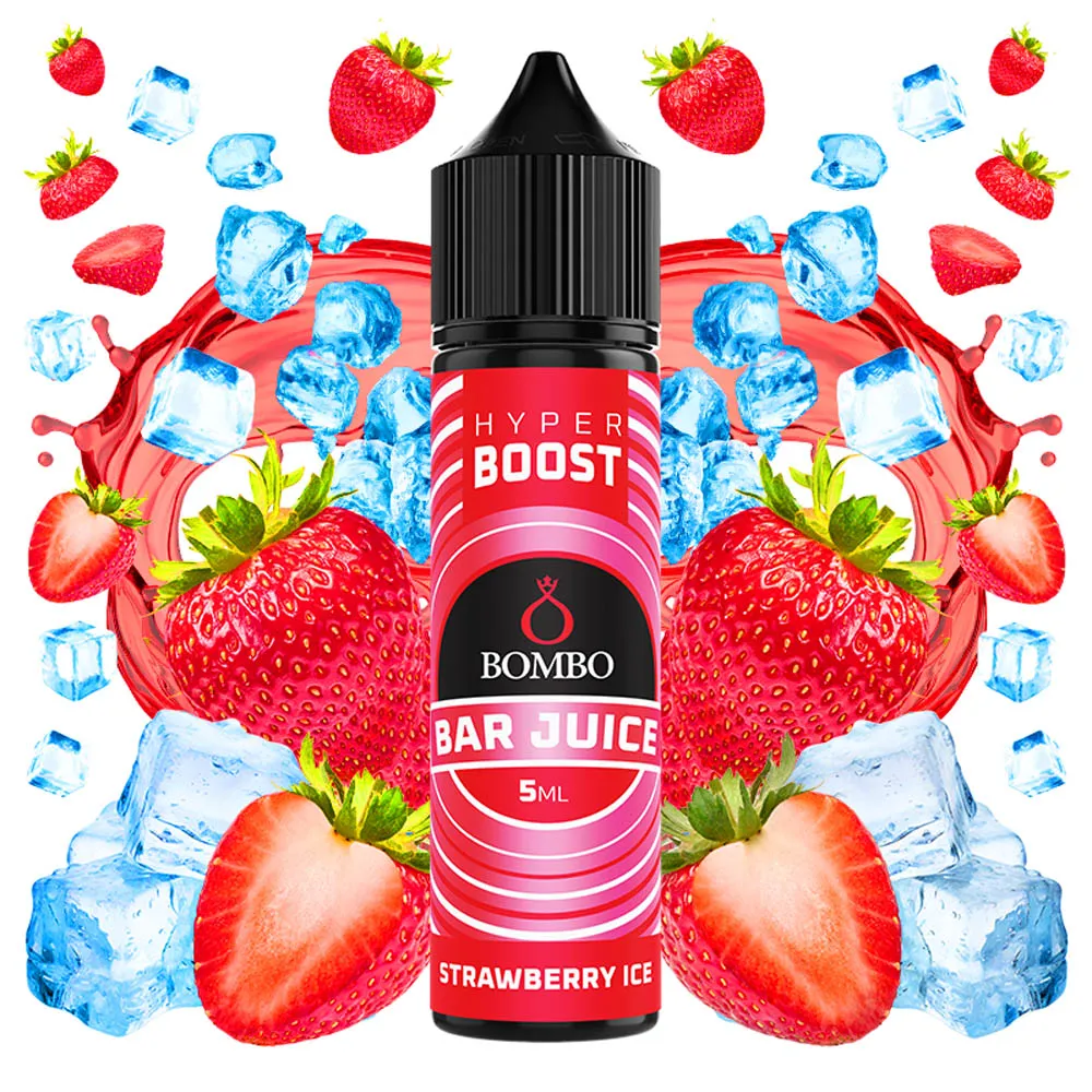 Bombo Bar Juice Hyper Boost Strawberry Ice 5ml / 60ml 1 Bombo Bar Juice Hyper Boost Strawberry Ice 5ml / 60ml