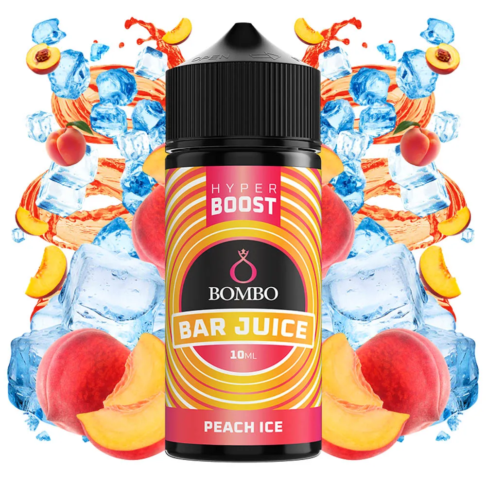 Bombo Bar Juice Hyper Boost Peach Ice 10ml/120ml 1 Bombo Bar Juice Hyper Boost Peach Ice 10ml/120ml