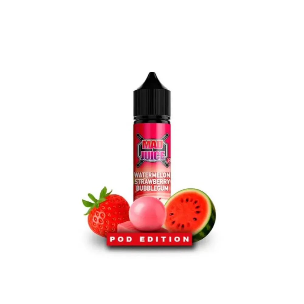 Mad Juice Pod Edition Watermelon Strawberry Bubblegum 12ml / 60ml 1 Mad Juice Pod Edition Watermelon Strawberry Bubblegum 12ml / 60ml