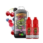 Monster Puff 28K Kit Cherry Berry Ice Συσκευή 2ml & 2x10ml 20mg