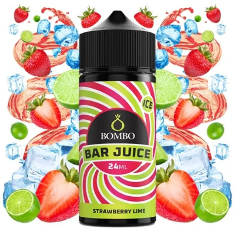 Bombo Bar Juice Strawberry Lime Ice 20ml/120ml 1 Bombo Bar Juice Strawberry Lime Ice 20ml/120ml