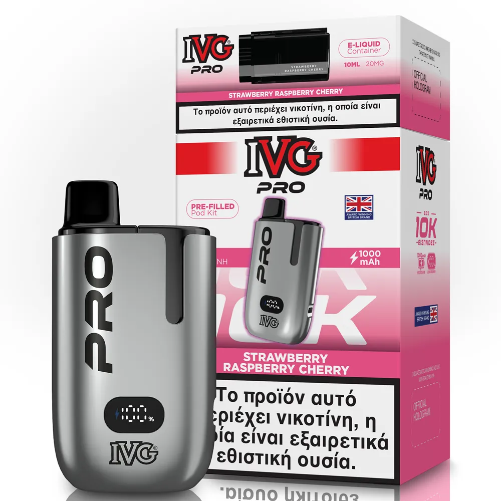IVG Pro Kit Strawberry Raspberry Cherry 20mg 2ml+10ml (10.000 puffs) 1 IVG Pro Kit Strawberry Raspberry Cherry 20mg 2ml+10ml (10.000 puffs)